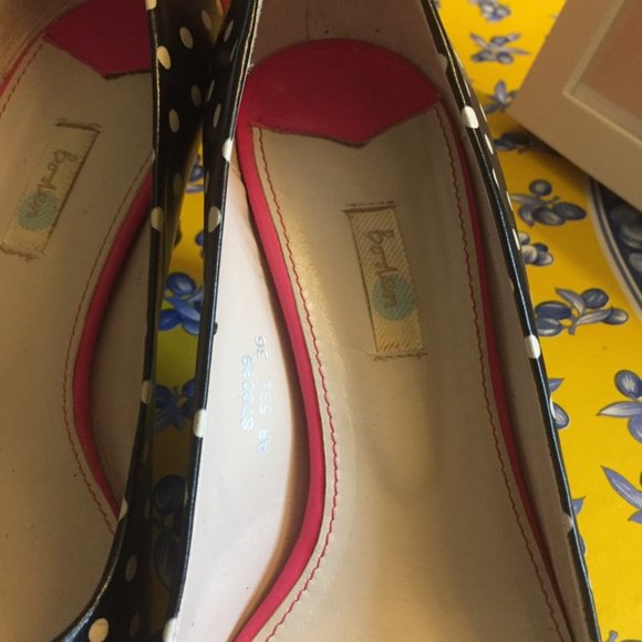 Navy Polka Dot Heel by Boden - Picture 2 of 4